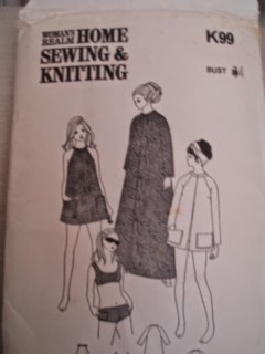 WOMANS REALM K99 - RED LINEN COAT - VINTAGE COAT PATTERN WOMANS REALM K99 - RED LINEN COAT - VINTAGE COAT PATTERN