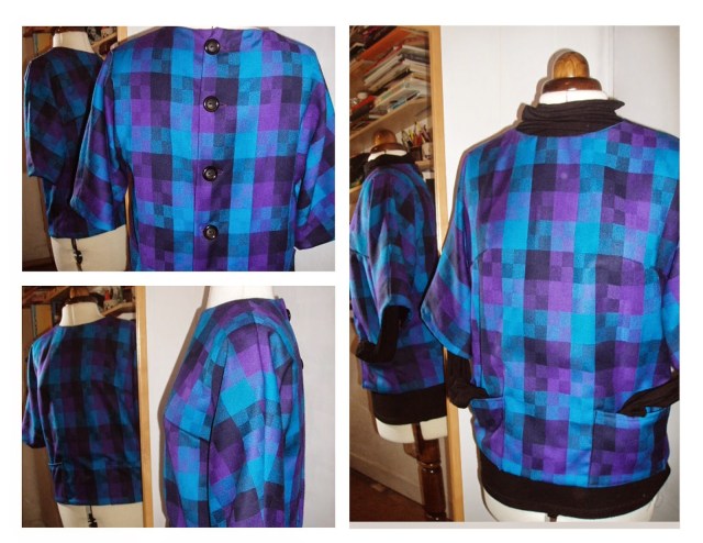 simplicity 3636 plaid skirt upcycle refashion to plaid blouse