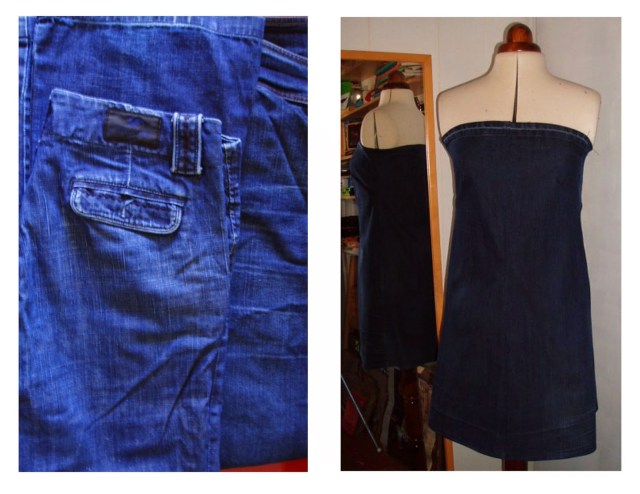 jeans to dress denim refashion denim upcycle