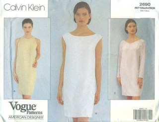 sheet shibori dress vogue 2690 calvin klein