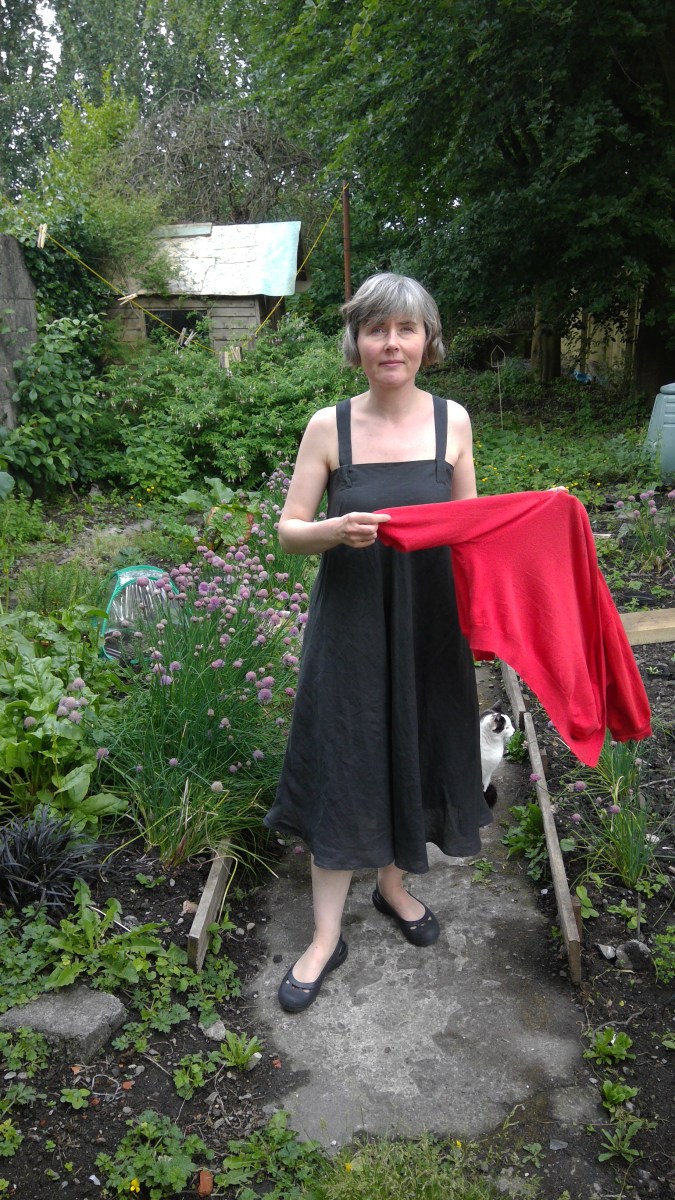 skirt upcycle to dress