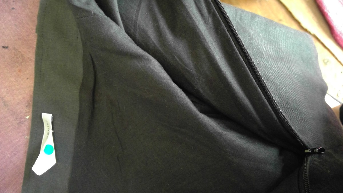 skirt upcycle to dress