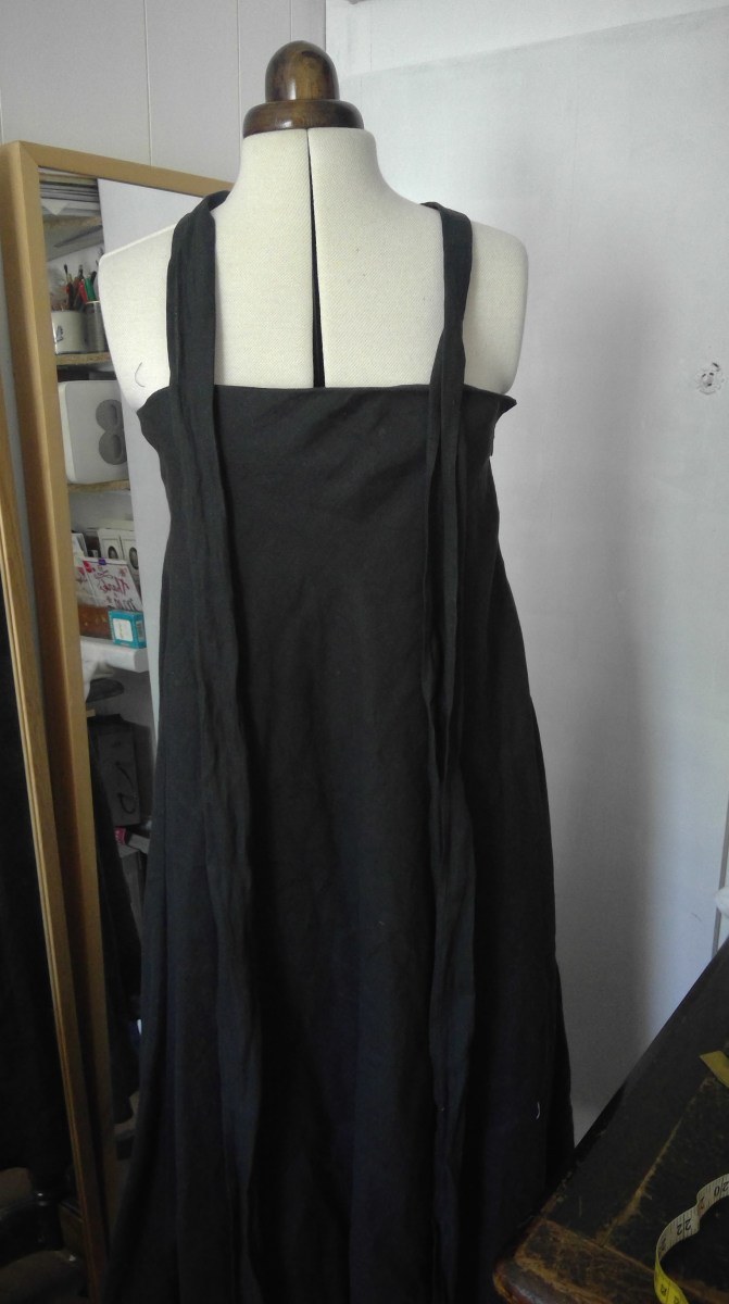 skirt upcycle to dress