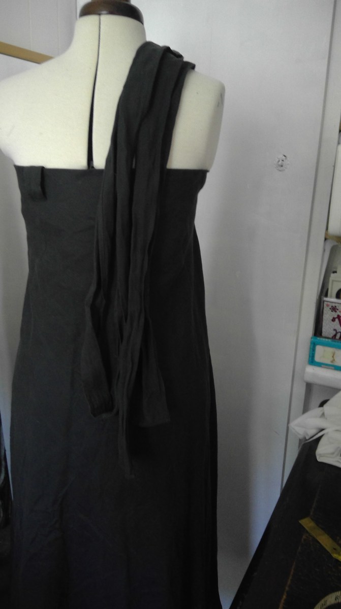 skirt upcycle to dress