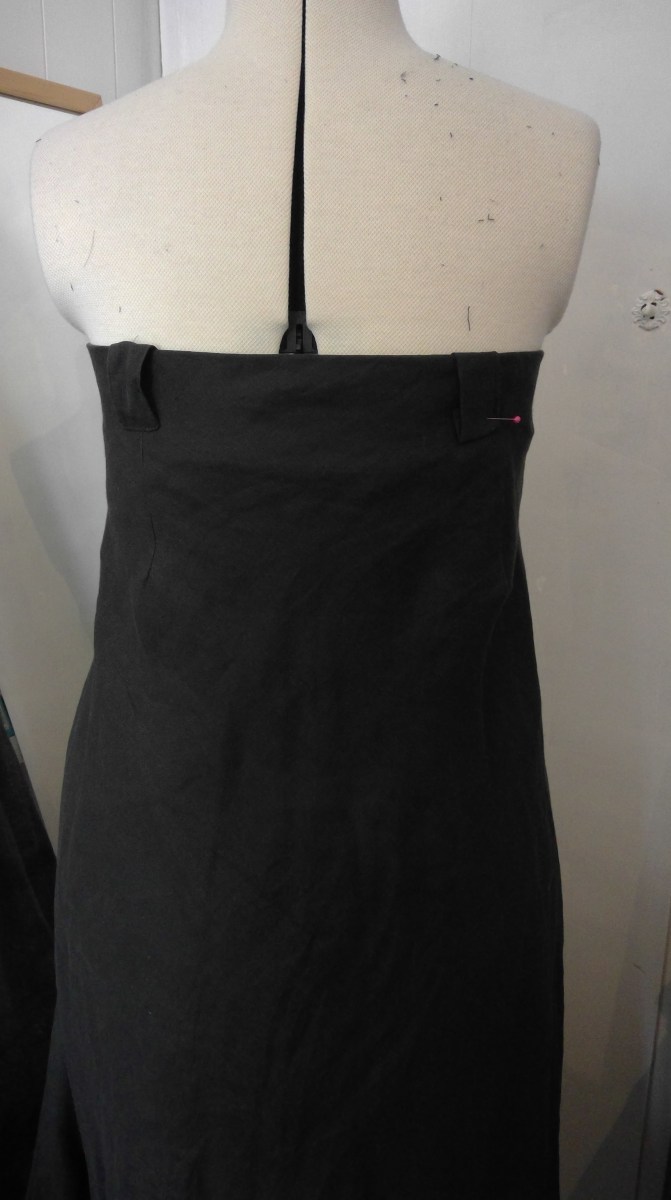 skirt upcycle to dress