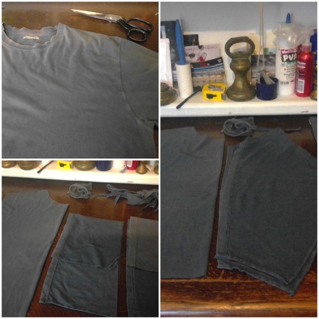 grey tee shirt cut out