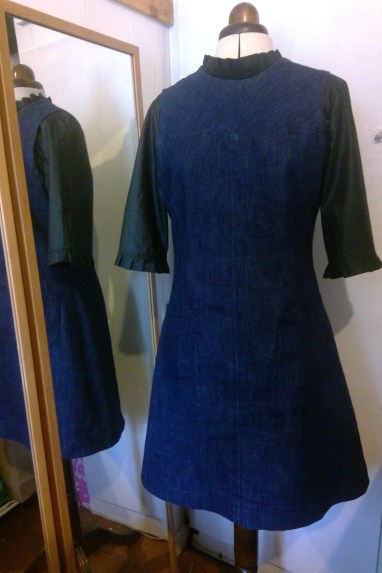 Blouse and Denim Dress (2)